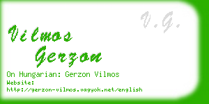 vilmos gerzon business card